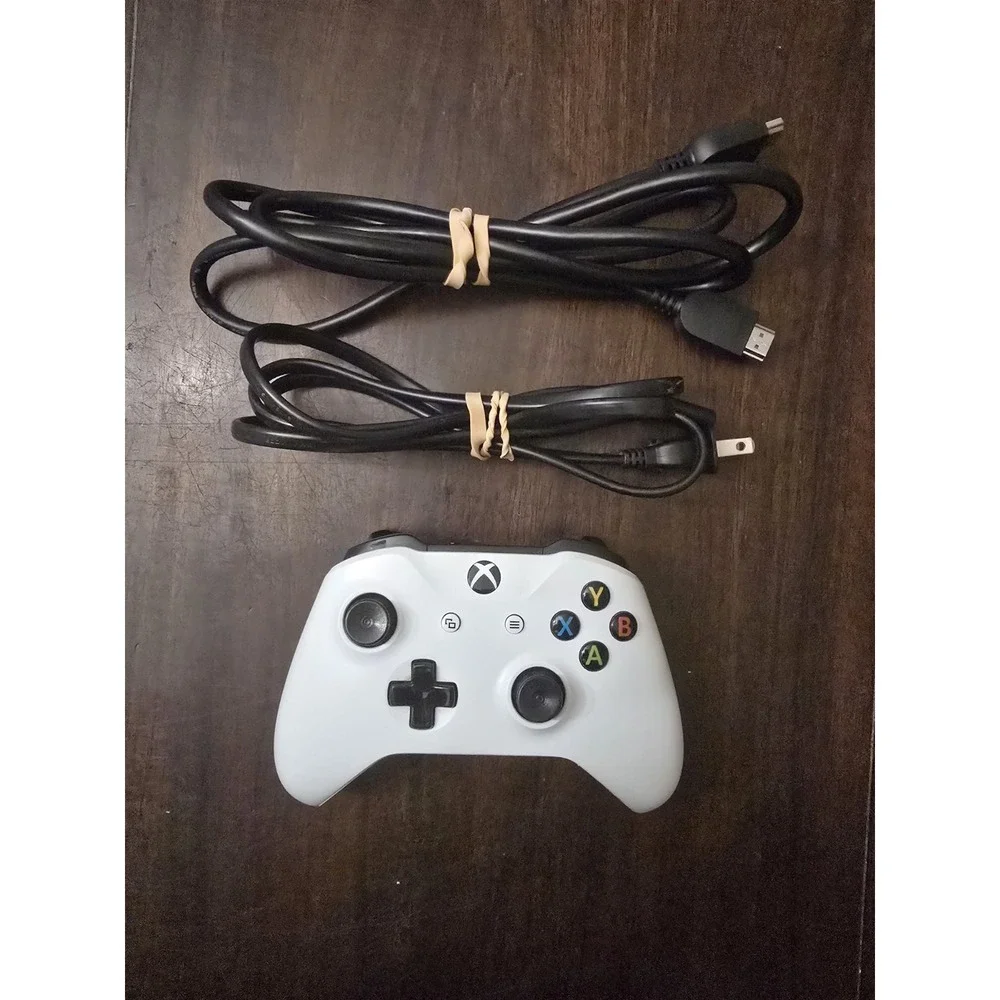 Xbox One S 1TB Console 1681 White Bundle, Controller 1708, Power, HDMI, TESTED